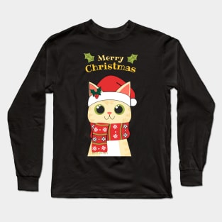 Meowy Christmas Merry Christmas Cat Long Sleeve T-Shirt